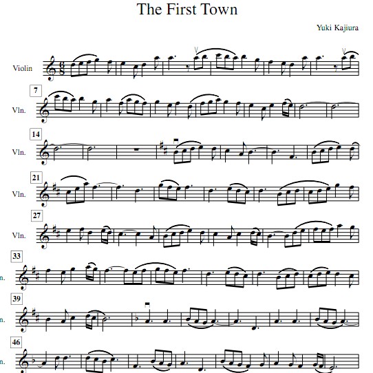 刀剑神域The First Town小提琴谱
