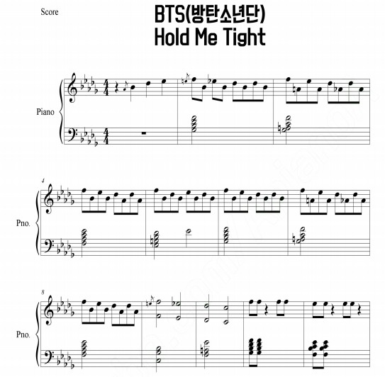 BTS-Hold Me Tight钢琴谱