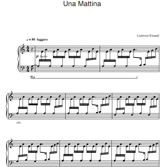 Una Mattina钢琴谱