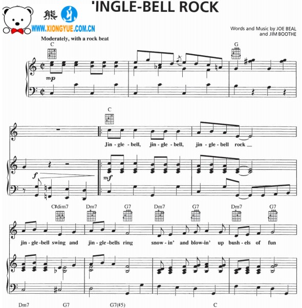 jingle bell rock钢琴谱