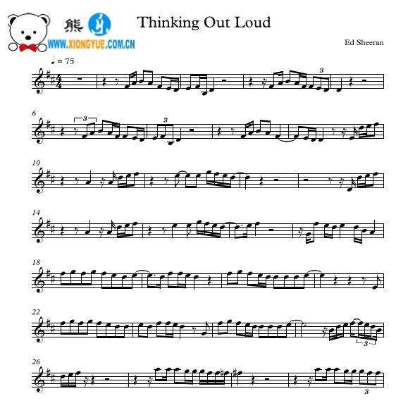 Thinking Out Loud小提琴谱