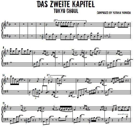 东京食尸鬼Das zweite Kapitel钢琴谱