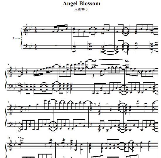 魔法少女奈叶ViVid Angel Blossom钢琴谱
