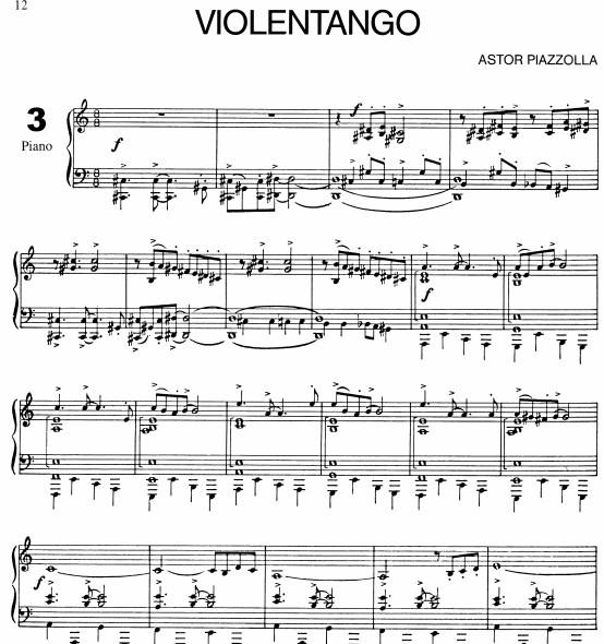 皮亚佐拉 violentango钢琴谱