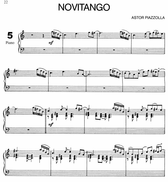 皮亚佐拉 novitango钢琴谱