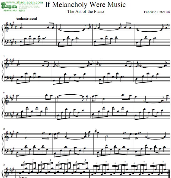 Fabrizio Paterlini — If Melancholy Were Music钢琴谱