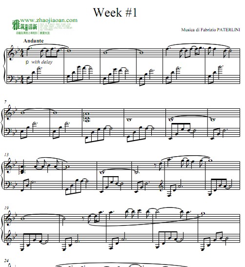 Fabrizio Paterlini – Autumn Stories — Week 1钢琴谱