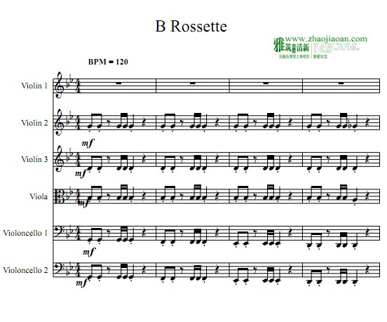 白色巨塔 B Rossette弦乐六重奏谱