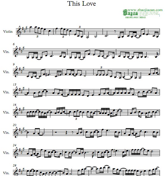 太阳的后裔 This Love小提琴谱