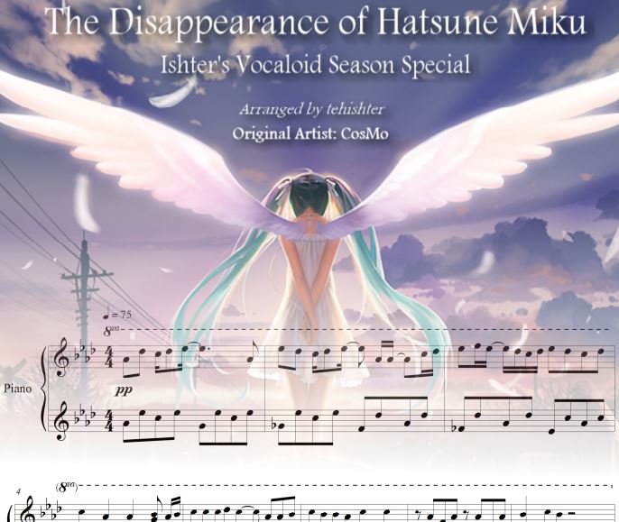 The Disappearance of Hatsune Miku钢琴谱