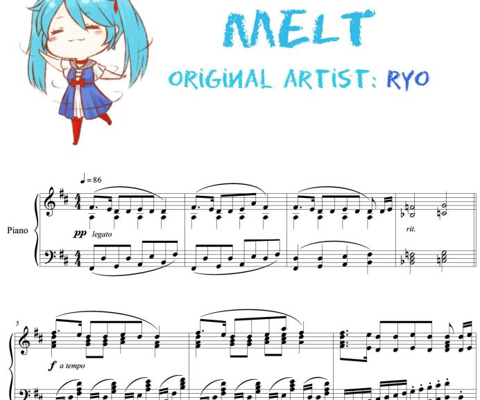 Hatsune Miku - MELT钢琴谱