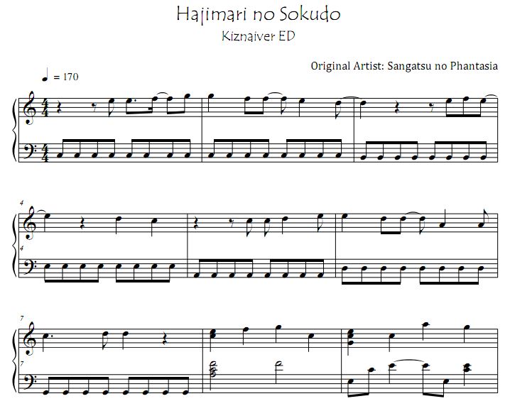 Kiznaiver 羁绊者 Hajimari no Sokudogqp钢琴谱