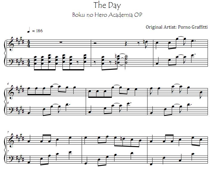 Boku no Hero Academia The Day钢琴谱