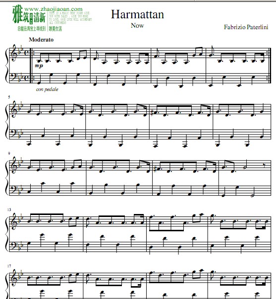 Fabrizio Paterlini — Harmattan钢琴谱