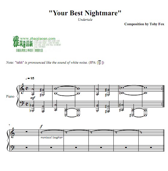 Undertale - Your Best Nightmare钢琴谱