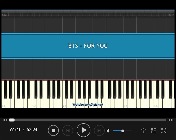 BTS(방탄소년단) - For You钢琴弹奏教程