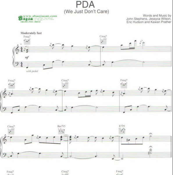Pda (We Just Don’t Care)钢琴谱