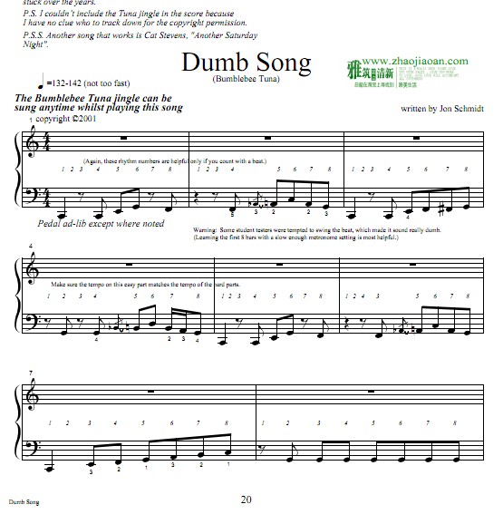 The Piano Guys版 Jon Schmidt — Dumb Song钢琴谱