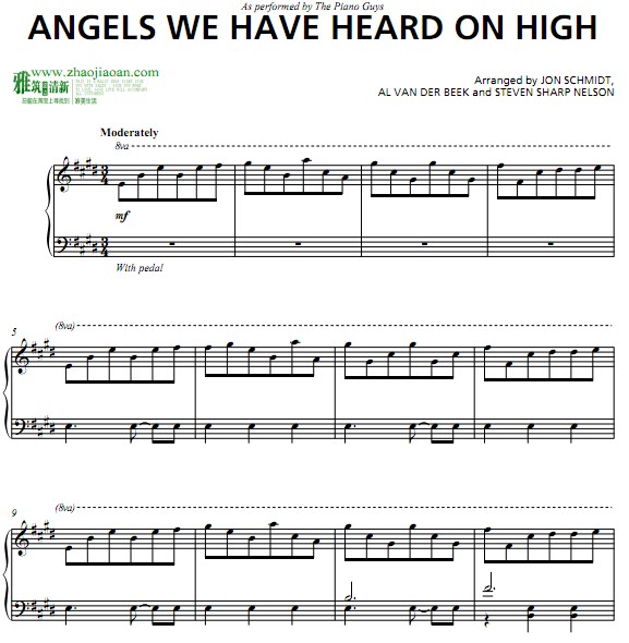  The Piano Guys版 Angels we have heard on high钢琴谱