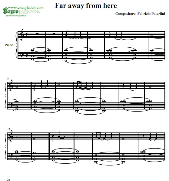 Fabrizio Paterlini - Far Away From Here钢琴谱