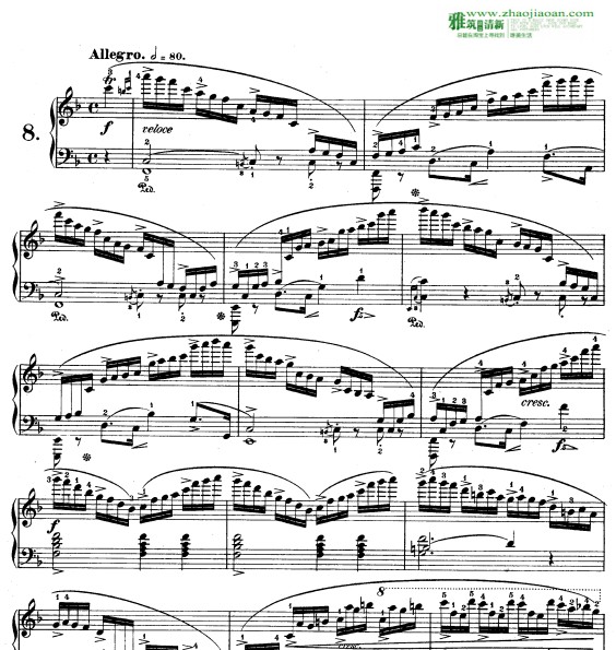 肖邦 OP.10 No.8钢琴谱