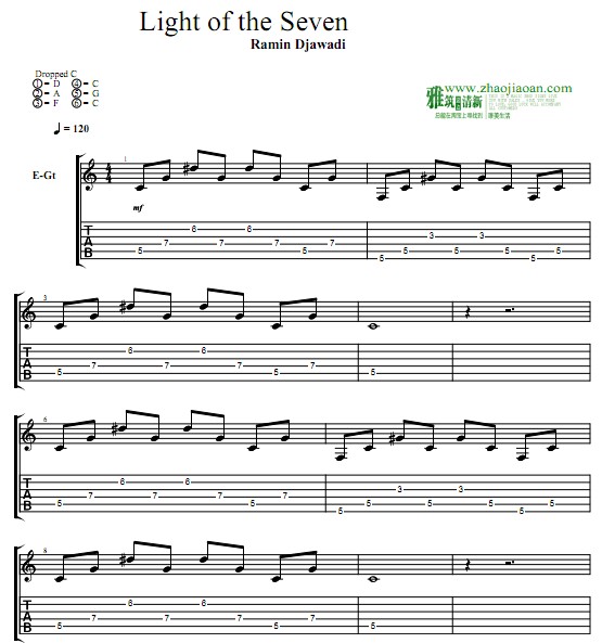权利的游戏Light of the Seven吉他谱