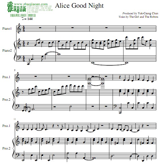 Deemo - Alice Goodnight钢琴谱
