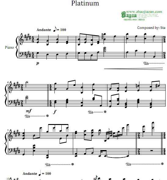 古树旋律 Deemo Sta - Platinum钢琴谱
