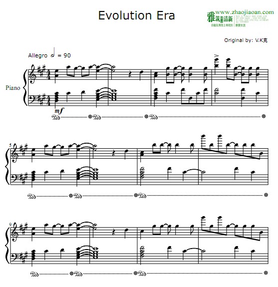V.K克 - Evolution Era钢琴谱
