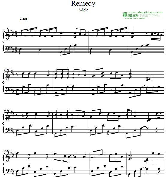 ADELE – REMEDY钢琴谱