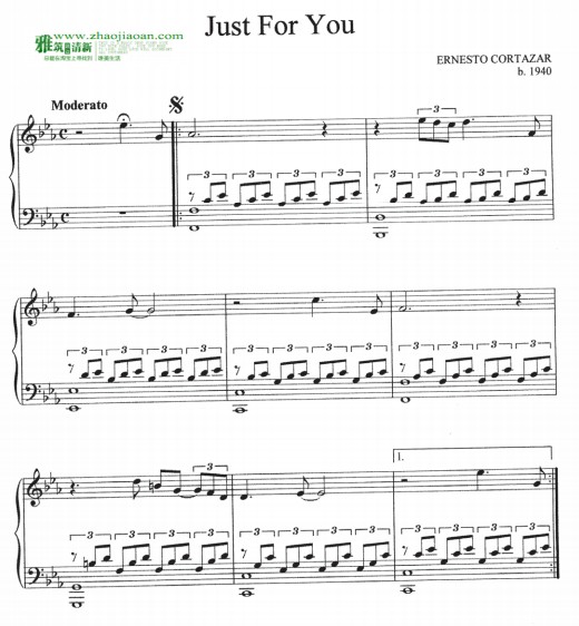 Ernesto Cortazar - Just For You钢琴谱