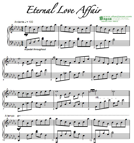 Ernesto Cortazar -  Eternal Love Affair钢琴谱