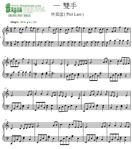 林奕匡 一双手钢琴谱