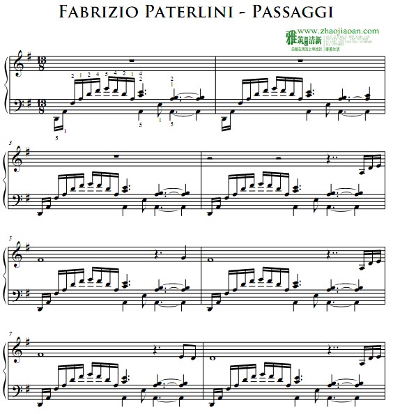 Fabrizio Paterlini - Passaggi钢琴谱