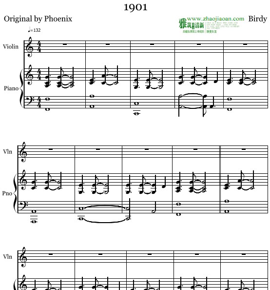 birdy - 1901钢琴谱