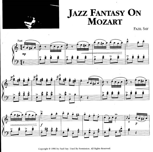 法佐·塞伊改编莫扎特爵士幻想曲Jazz Fantasy on Mozart钢琴谱