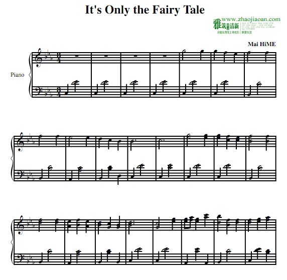 It's Only the Fairy Tale钢琴谱