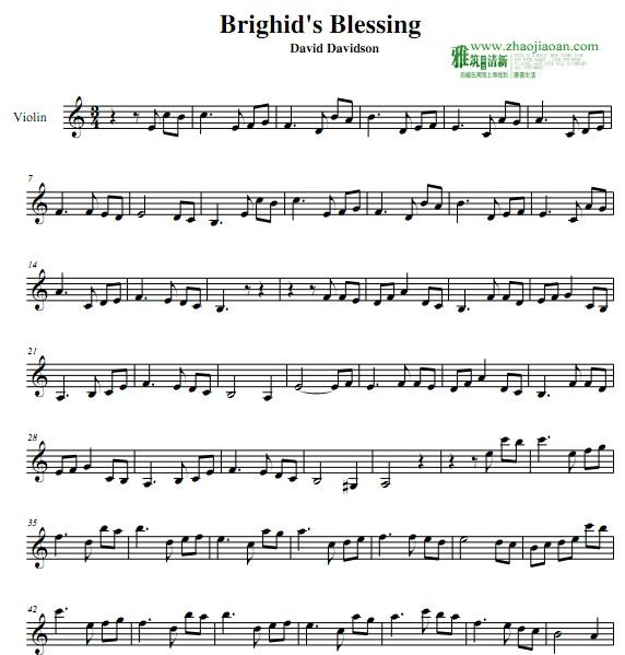 David Davidson - Brighid's Blessing小提琴谱
