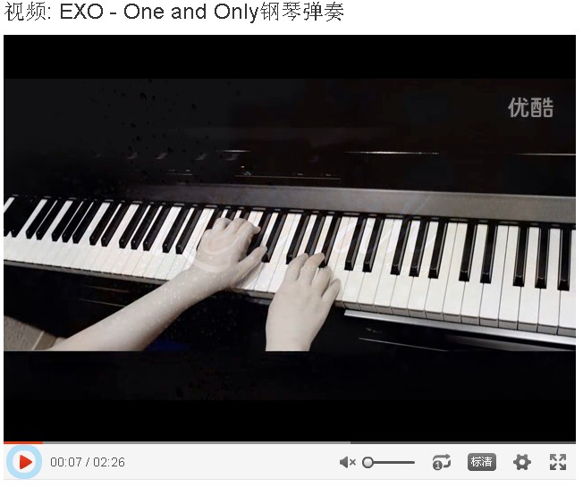 EXO One and Only玻璃鱼缸钢琴版