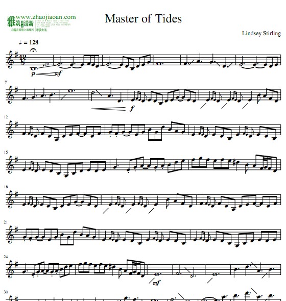 Lindsey Stirling - Master of Tides小提琴谱