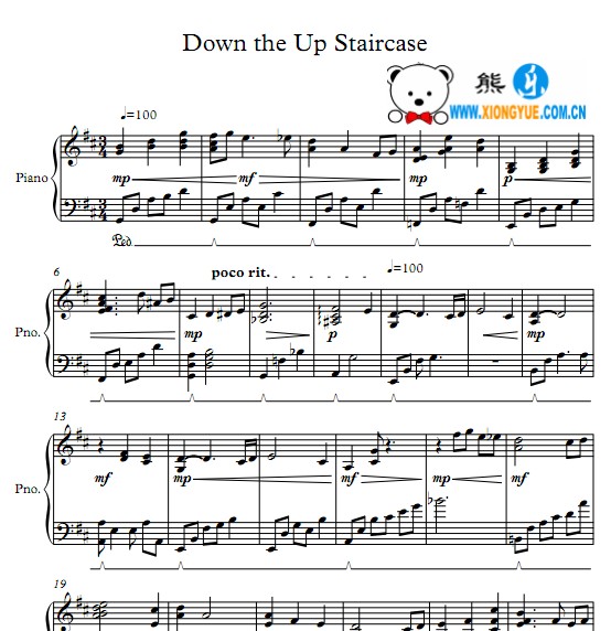 最终幻想XIV The Antitower主题 - Down the Up Staircase钢琴谱