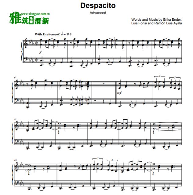 Jonny May Despacito爵士钢琴谱