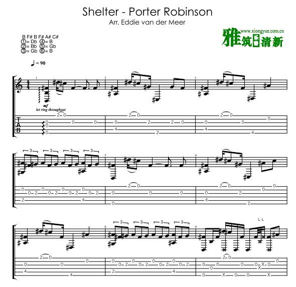 Porter Robinson - Shelter指弹吉他谱 