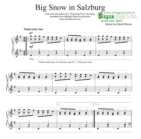 David Nevue - Big Snow in Salzburg钢琴谱
