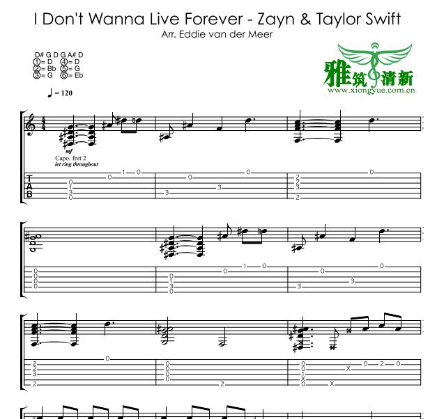 EddieTaylor Swift - I Don't Wanna Live Foreverָ