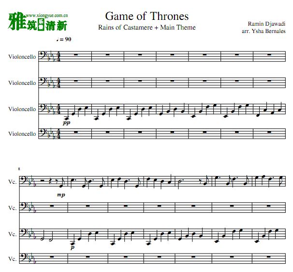 Game of thrones theme+The Rains of Castamere