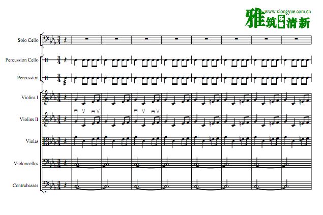权力的游戏小提琴中提琴大提琴低音提琴打击乐合奏谱