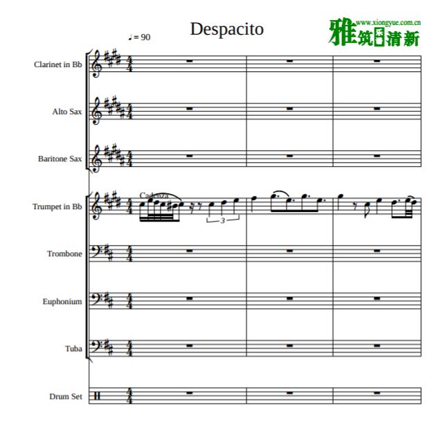 Despacito 管乐合奏谱