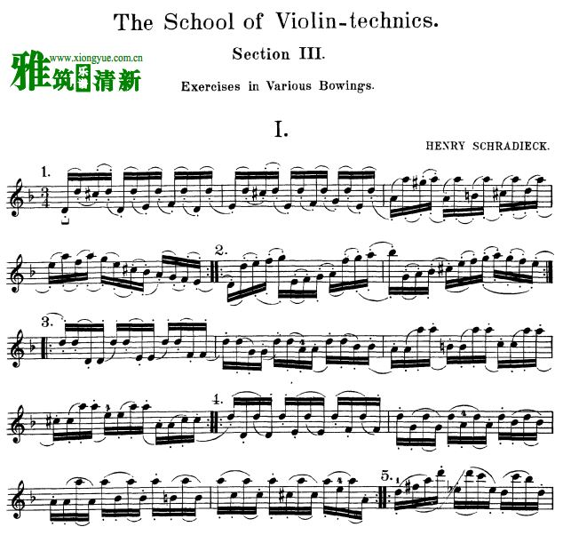 Schradieck 施拉迪克小提琴技巧练习第3册小提琴谱