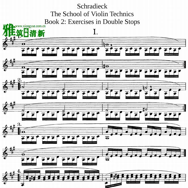 施拉迪克 Schradieck 小提琴技巧练习第2册小提琴谱